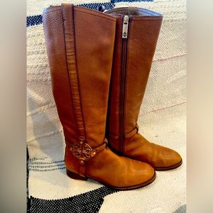Tory Burch Leather Riding Boots